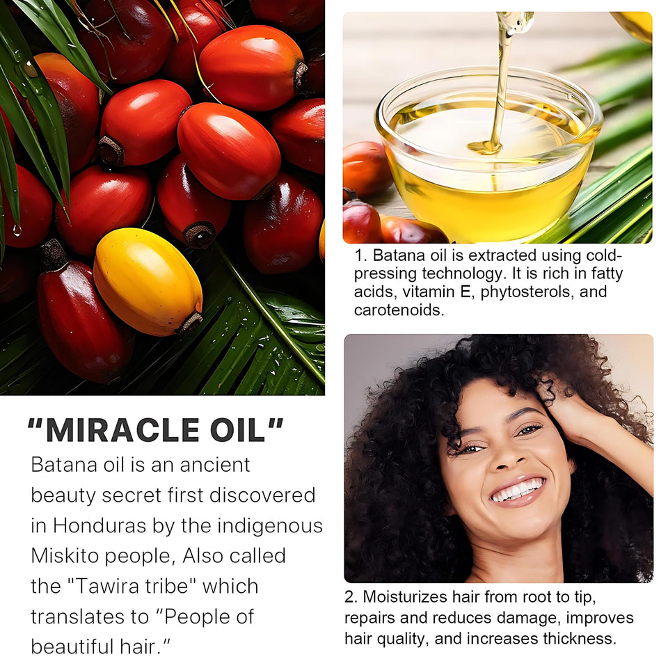 Batana Oil for Hair Growth Dr. Sebi Organic Pure fromHonduras with Keratin,Enhance Efficacy for HaircareMoisturizer Daily Natural Stronger Lightweight Intensive Repair Comfort